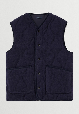 Quilted Brushed-Wool Gilet from Drake’s