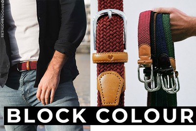 Men's woven fabric belt