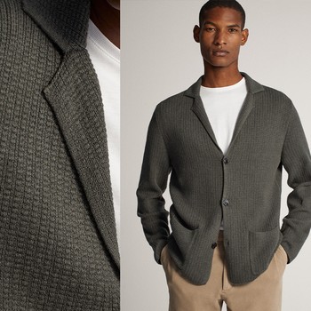 Knit Blazer Cotton Jacket, £39.95 (was £79.95) | Massimo Dutti