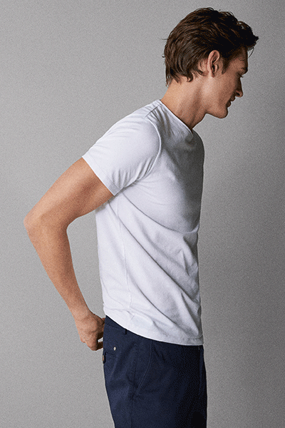 Plain Cotton Tee from Massimo Dutti