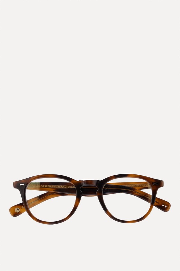 Hampton Round-Frame Tortoiseshell Acetate Optical Glasses from GARRETT LEIGHT CALIFORNIA OPTICAL