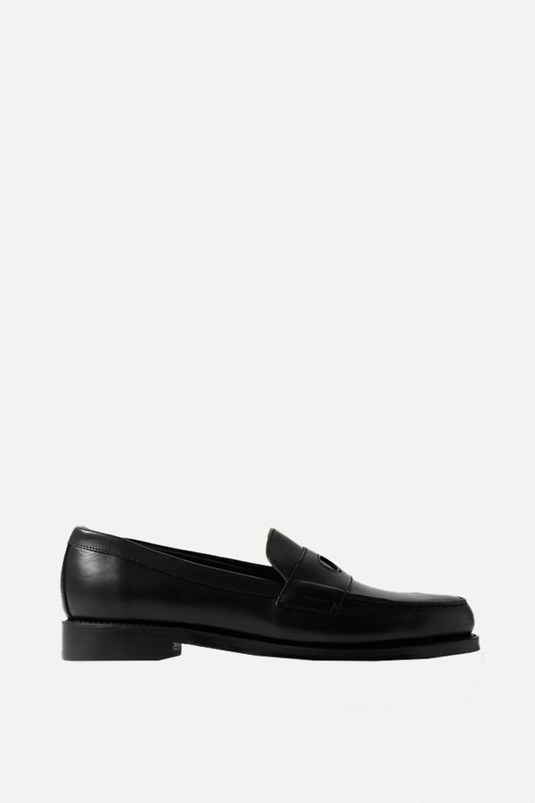 Leather Charles Goodyear Welted Penny Loafers from Drake's