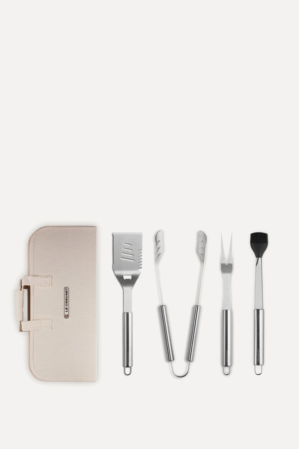 Set of 4 Stainless Steel BBQ Tools & Carry Bag from Le Creuset