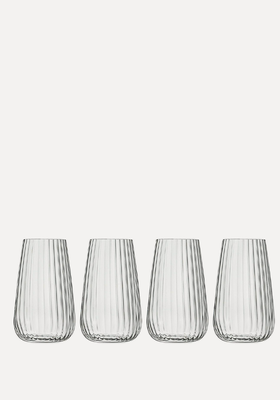 Set Of 4 Optica Highball Glasses from Luigi Bormioli