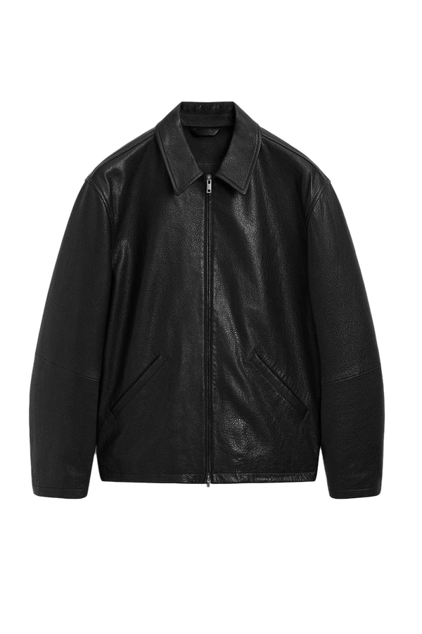 Crackled Nappa Leather Jacket from Massimo Dutti