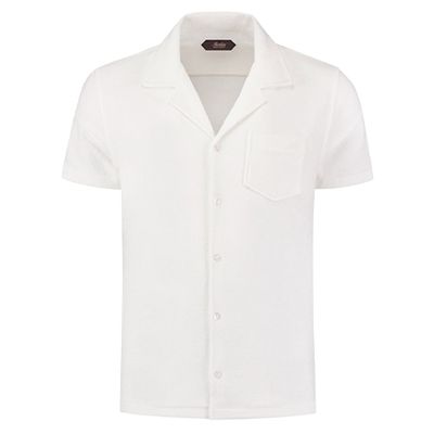 White Terry Towelling Resort Shirt