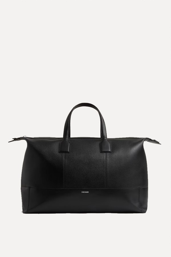 Casey Micro-Grain Leather Holdall from Reiss