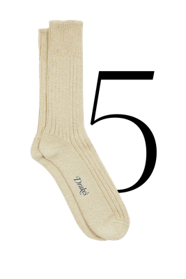  Melange Cotton Sports Socks from Drake’s 