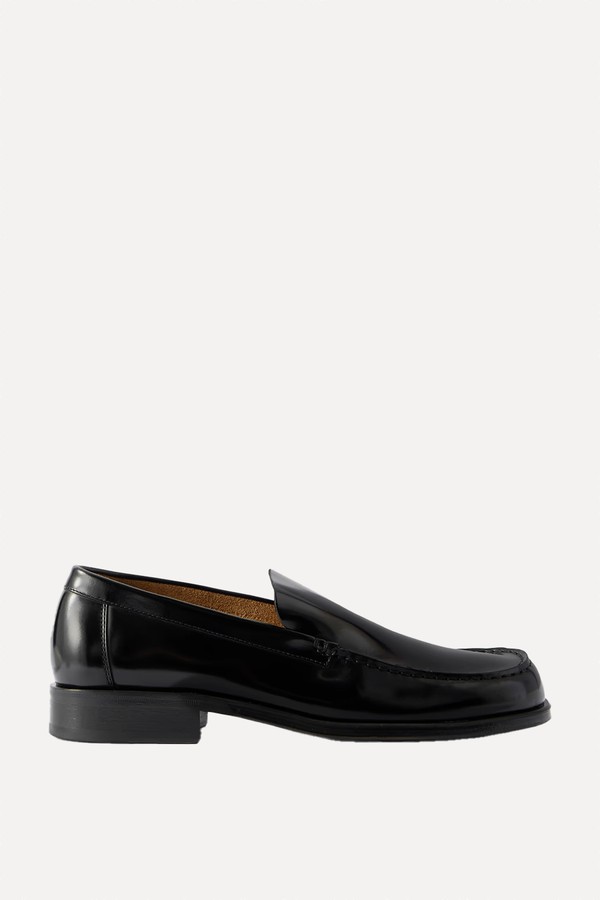 Glossed-Leather Loafers from Lemaire
