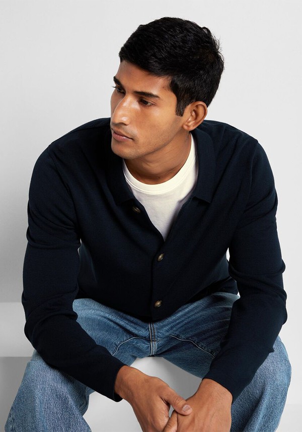 Knitted Polo Cardigan