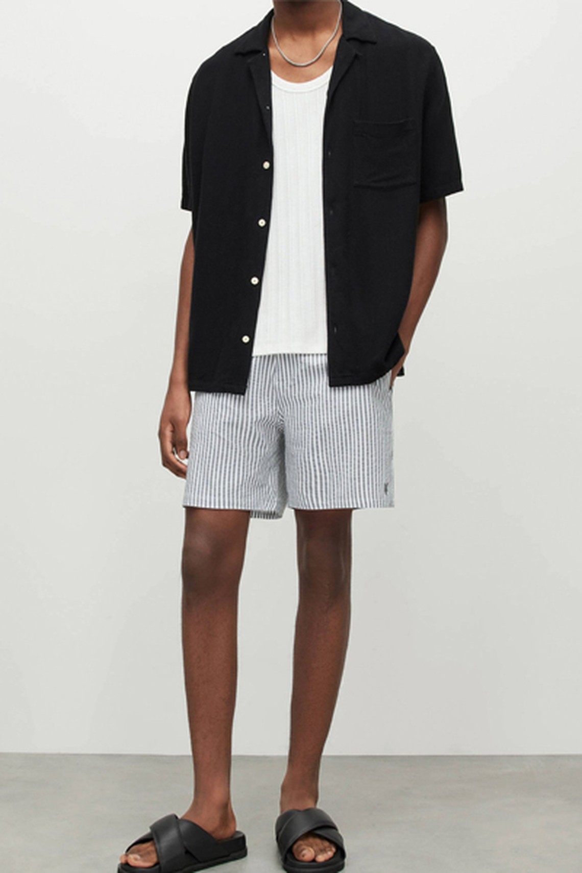 Warden Striped Swim Shorts from All Saints