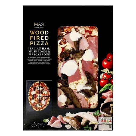 Wood Fired Pizza with Italian Ham, Mushroom & Mascarpone from Marks & Spencer