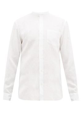Neville Grandad-Collar Linen Shirt from Odyssee