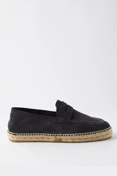 Logo-Debossed Suede Espadrille Loafers from Manebí