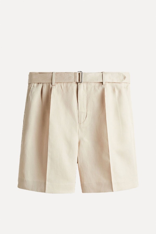 Relaxed Fit Tailored Lyocell-Blend Shorts