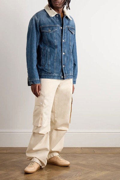 Japao Faux Shearling-Trimmed Denim Jacket from Isabel Marant