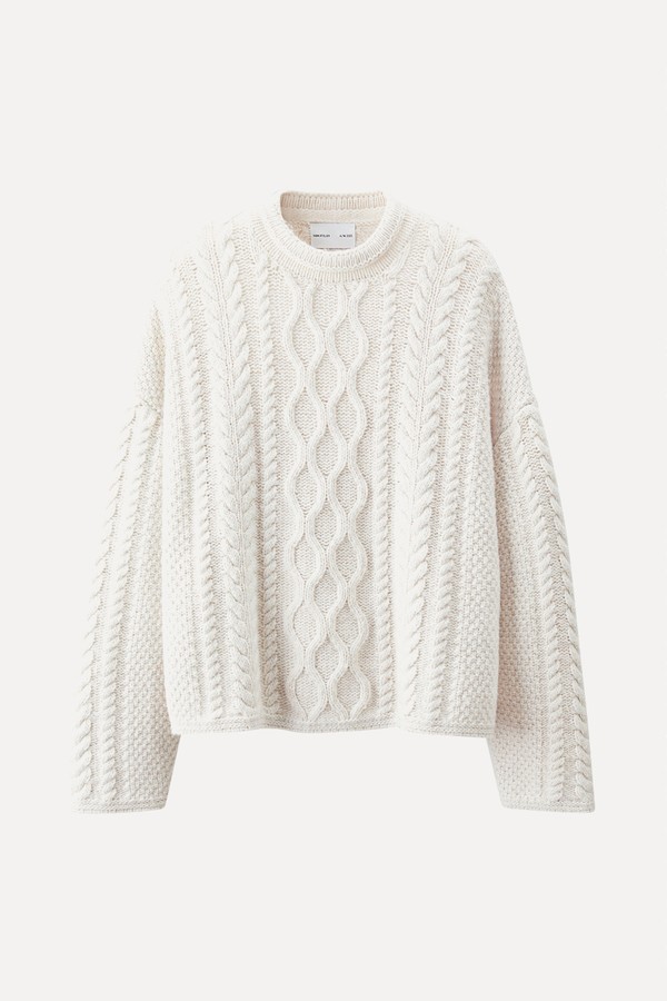 Cable-Knit Wool-Blend Jumper