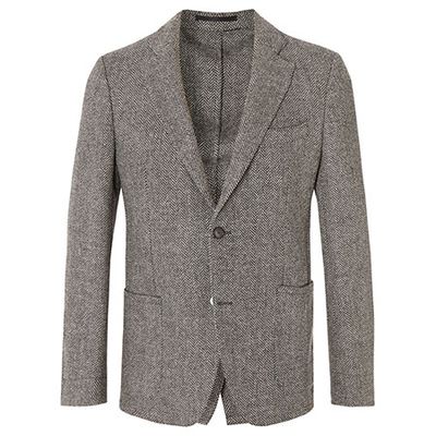 Grey Herringbone Blazer from Officine Generale