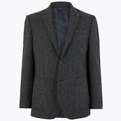 Pure Wool Textured Jacket