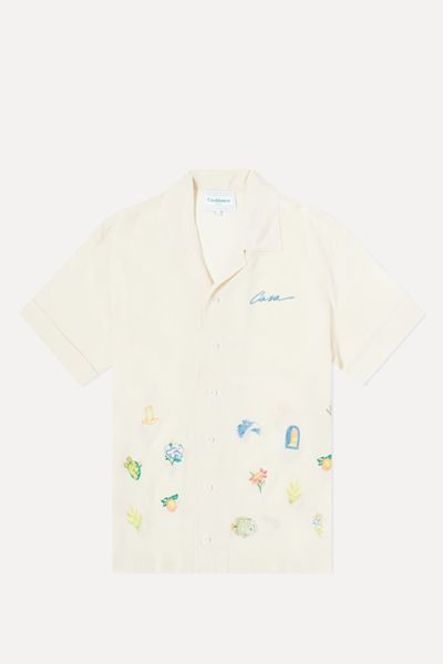 Casablanca Embroidered Logo Short Sleeve Shirt from Off-White