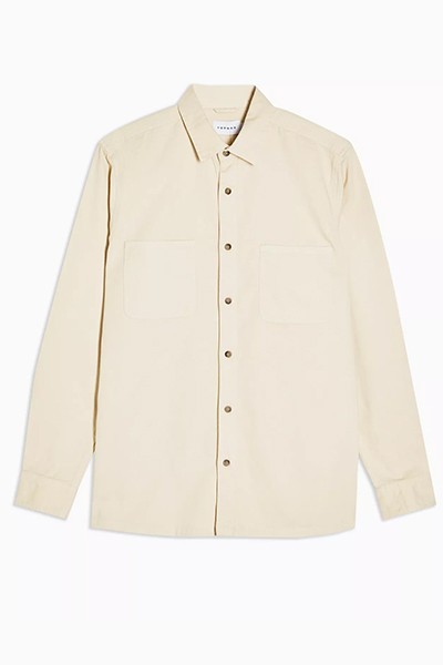 Ecru Two Pocket Twill Slim Shirt from Topman