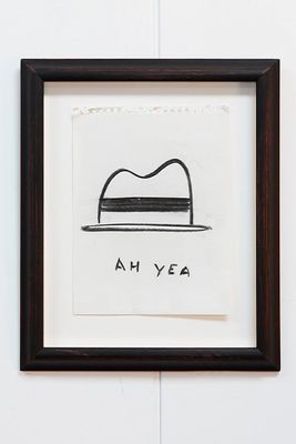 "AH YEA" Framed Charcoal Sketch from Studio Ham