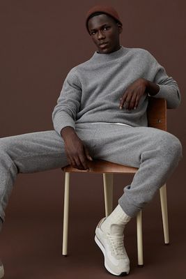 Cashmere Wool Knit Joggers