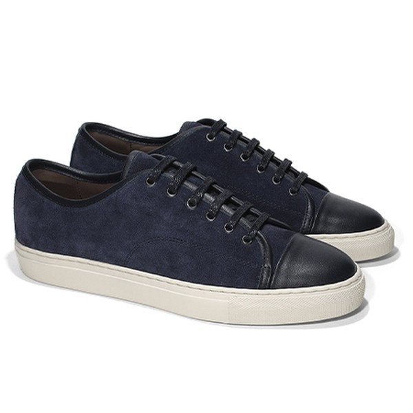 Navy Cap-Toe Sneakers