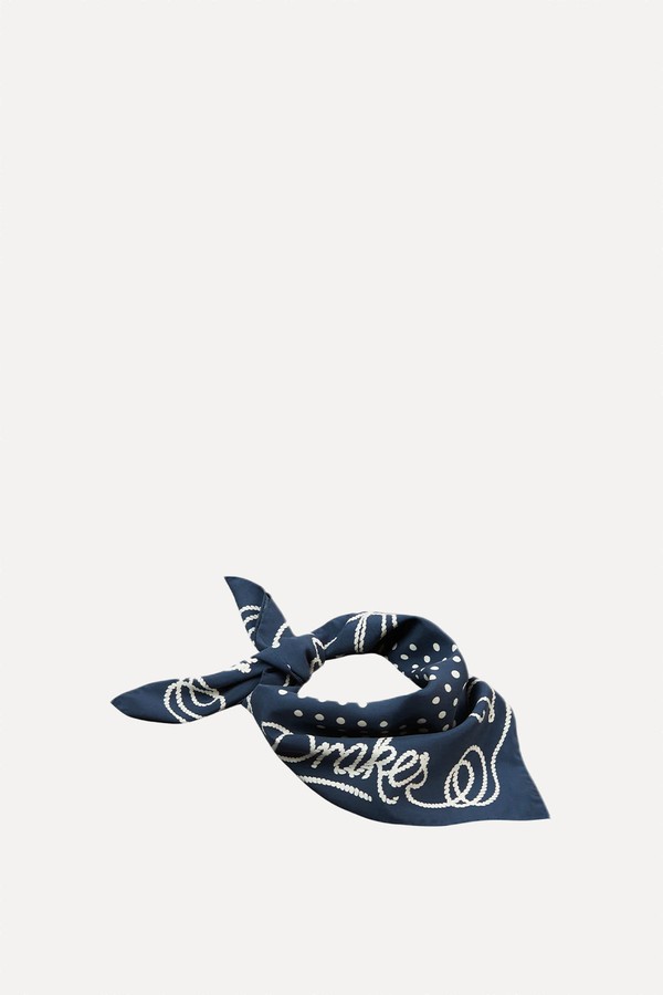 Rope Border Print Silk Bandana