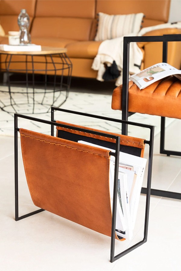 Leather Magazine Rack Zaila from Sklum
