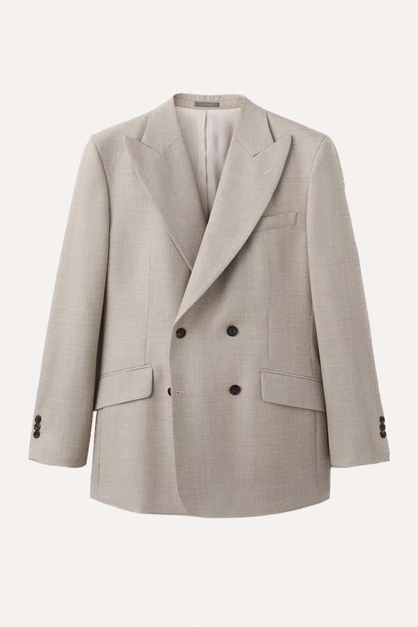 Double-Breasted Blazer 100% Wool Vitale Barberis Canonico® from Mango x Richard James
