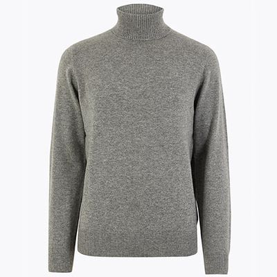 Pure Cashmere Roll Neck Jumper