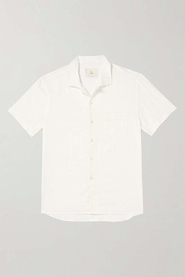 Silveira Convertible-Collar Linen Shirt from La Paz