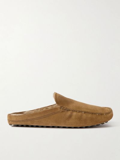 Shearling-Lined Suede Slippers from TOD'S