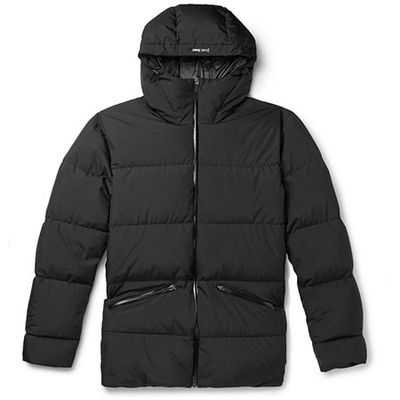 Quilted Gore Windstopper Hooded Down Jacket from Herno Laminar