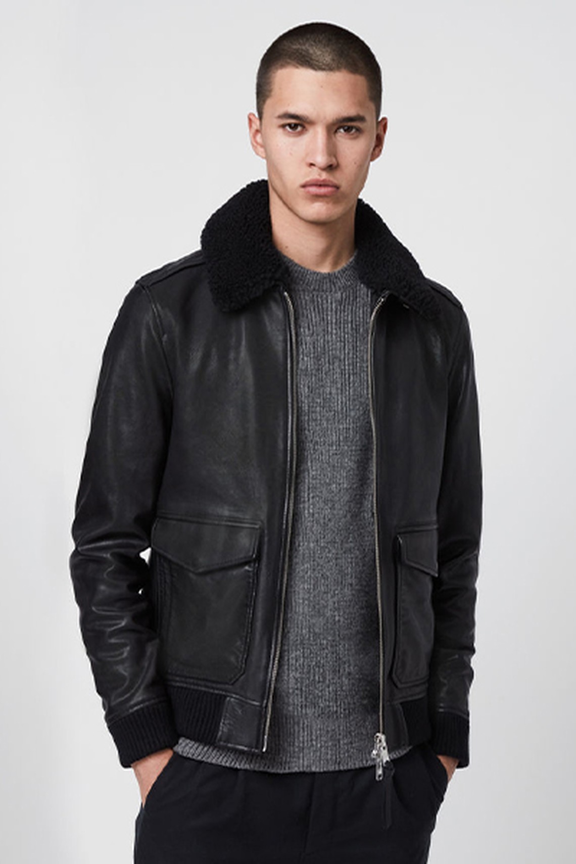 Phoenix Leather Aviator Jacket