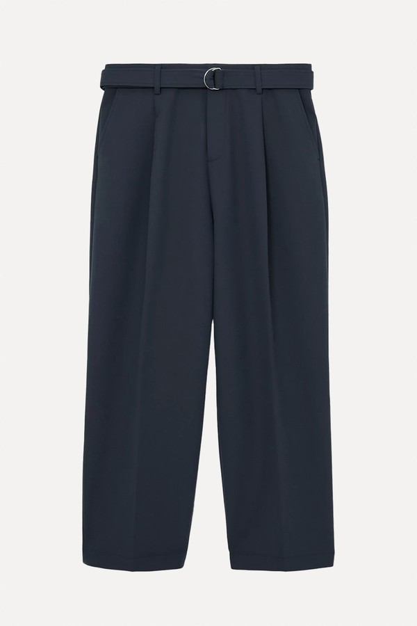 Atwell Monogram Relaxed-Fit Belted Trousers from Reiss