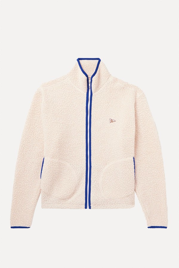 Boucle Wool Zip Fleece Jacket from Drake's