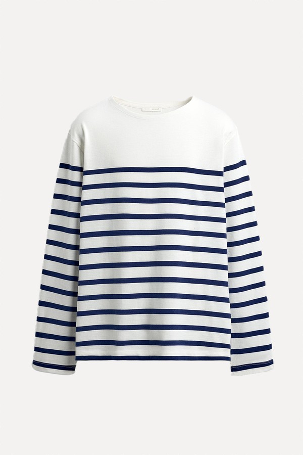 Jacquard Striped Relaxed Fit T-Shirt