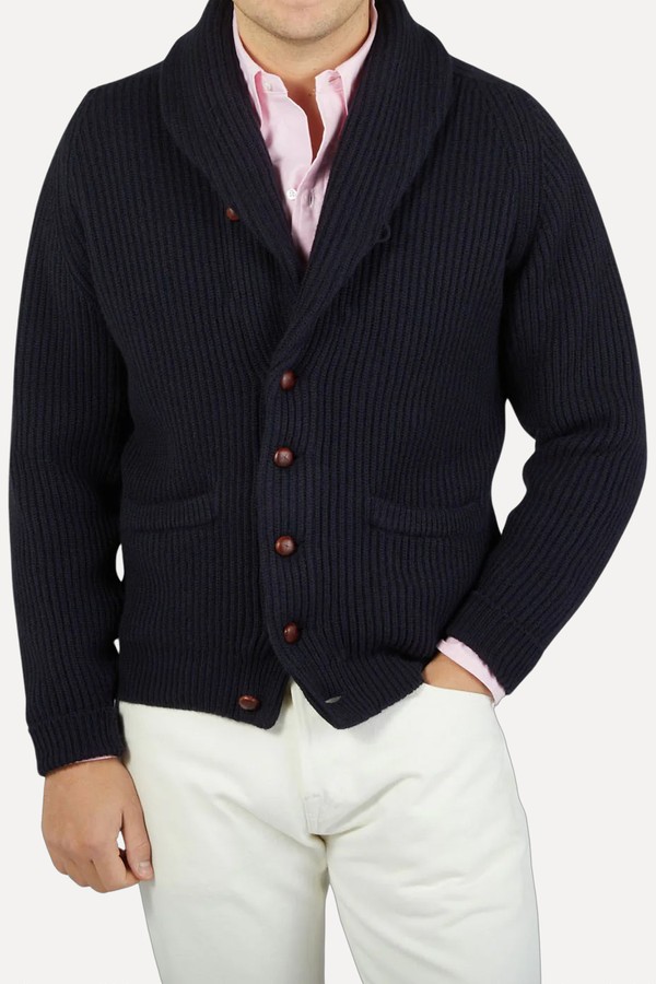 Cashmere Shawl Collar Cardigan