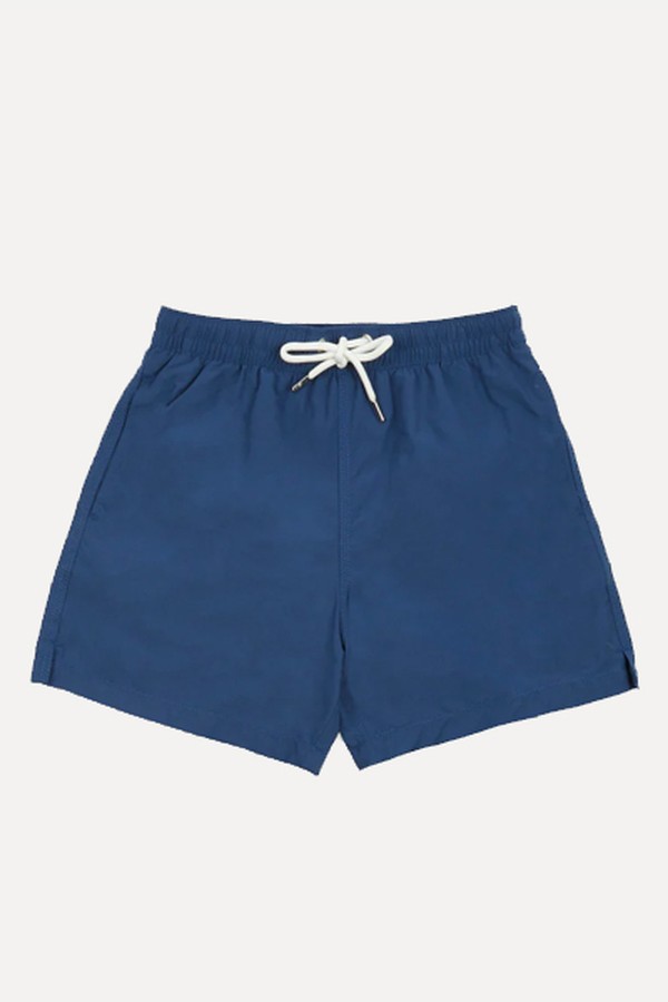 Navy Nylon Drawstring Swim Shorts from Drake's