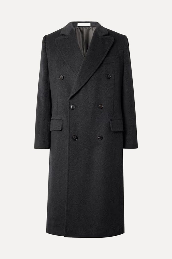 Double-Breasted Brushed Cashmere Coat from Umit Benan B X Posillipo 