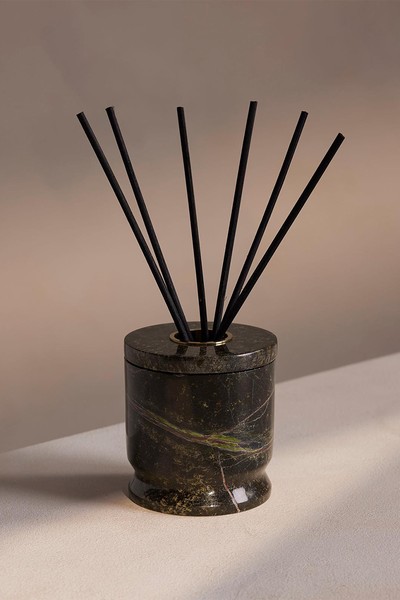 Leather & Oud Forest Green Diffuser from Soho Home