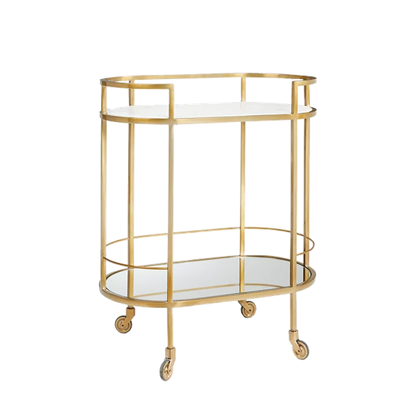 Lovelace Marble Shelf Bar Cart from Swoon