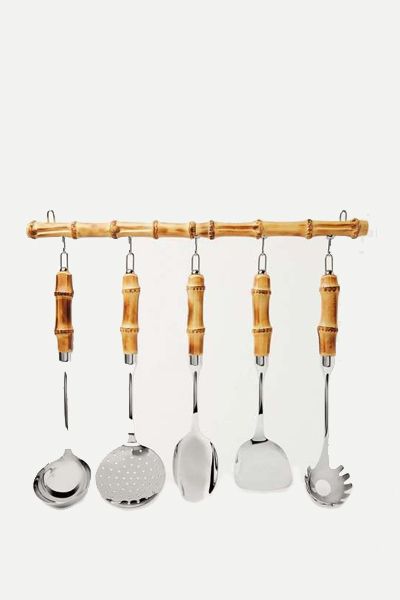 Stainless Steel & Bamboo Cookware Set  from Lorenzi Milano 