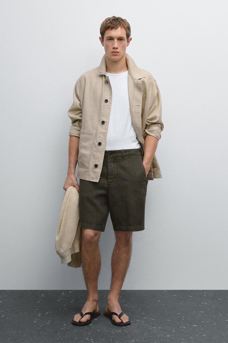 100% Linen Bermuda Shorts from Massimo Dutii
