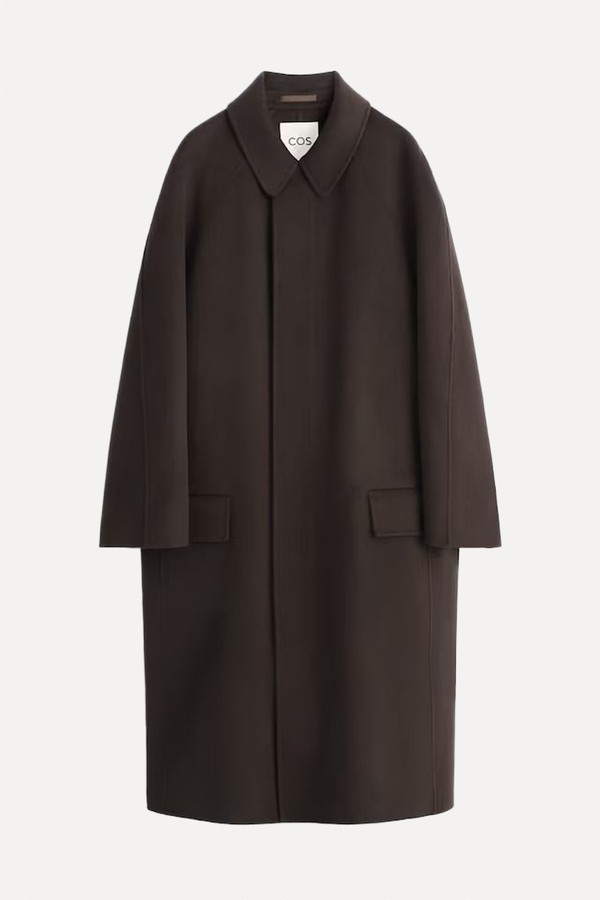 Double-Faced Wool Long Car Coat