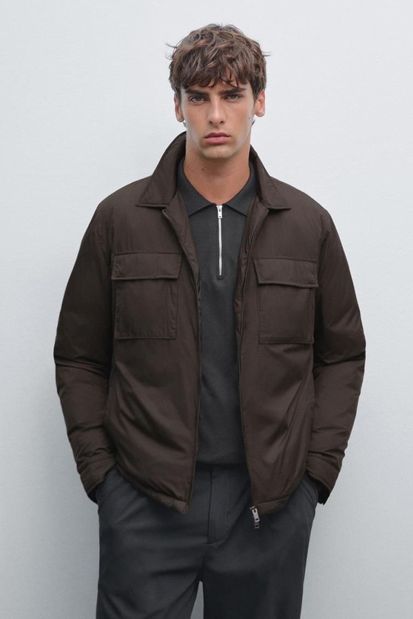 Water-Repellent Ultra Lightweight Down Blend Jacket from Massimo Dutti