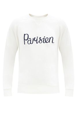 Parisien Print Cotton Sweatshirt from Maison Kitsuné