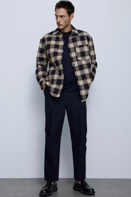 Quilted Check Overshirt from Zara
